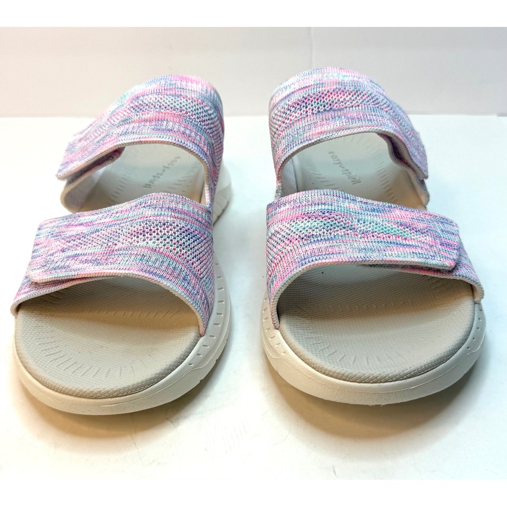 Easy Spirit Dashtyn Double Band Lightweight Slip-On Sandals Pastel Rain 10M NWOT